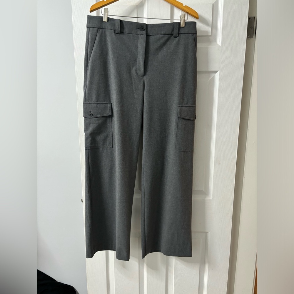 Loft size 12 straight leg cargo trouser grey Heather